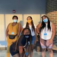 Black Excellence 2020 students posing at orientation